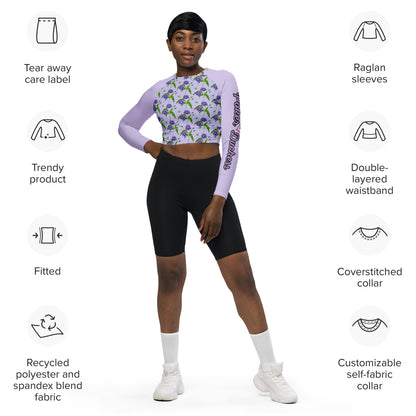 Club1 Promo  Lavender Poker Duchess "spring into the action" Crop Top