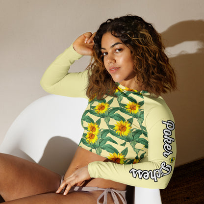 Club1 Promo Sunflower Poker Duchess "spring into the action" Crop Top